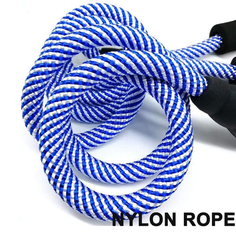 MayPaw 6FT Heavy Duty Rope Dog Leash, Nylon Pet Leash Soft Padded Handle Thick Lead Leashes for Large Medium Dogs (Blue, 1/2" * 6') - Image 3